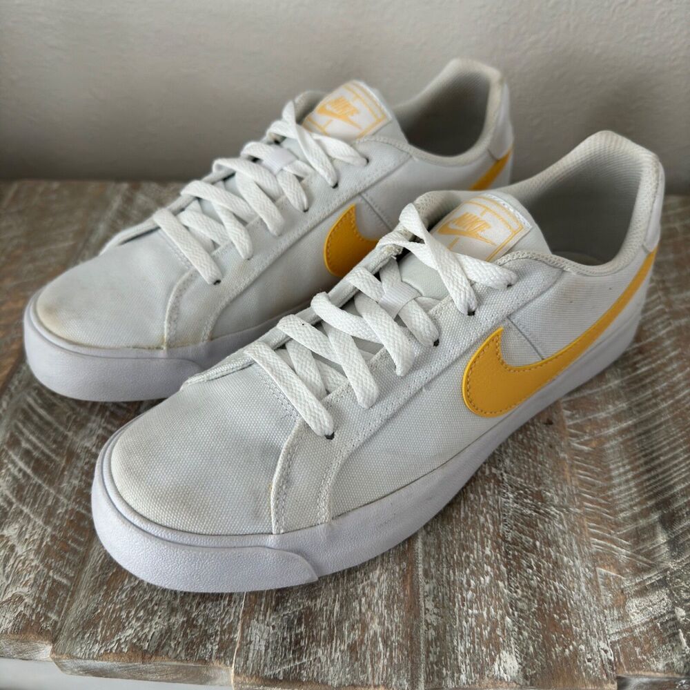 Nike Court Royale AC Women's 8.5 CD5405-102 White Canvas Shoes Sneakers Low Top